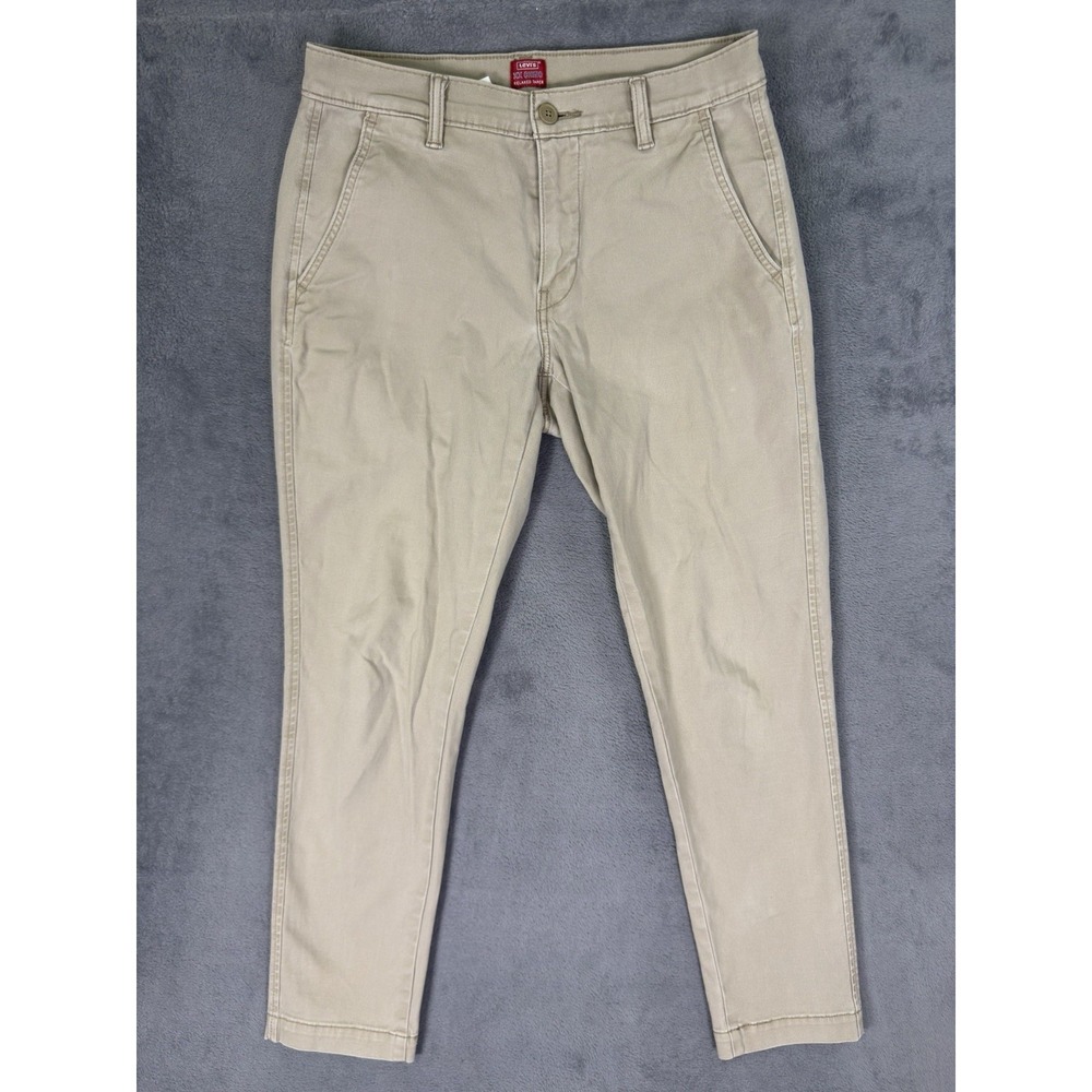 Levis XX Chino Pants Mens 29x30 Tan Khaki Relaxed Taper‎ Low Rise Stretch
